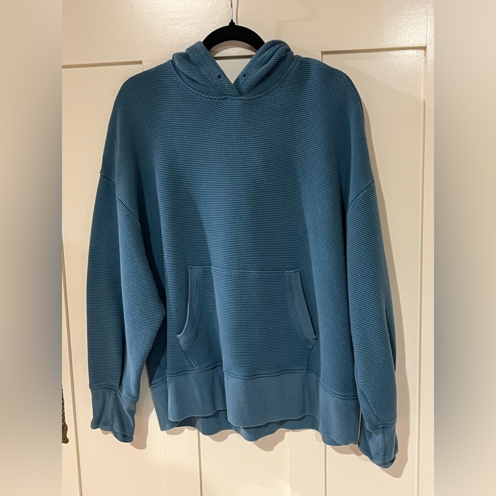 ATHLETA Plus Size Balance Waffle Hoodie Sweatshirt Size 1X - Picture 2 of 15